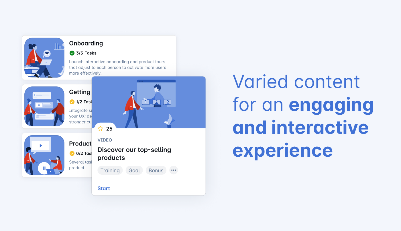 varied content for an engaging and interactive remote workforce onboarding experience