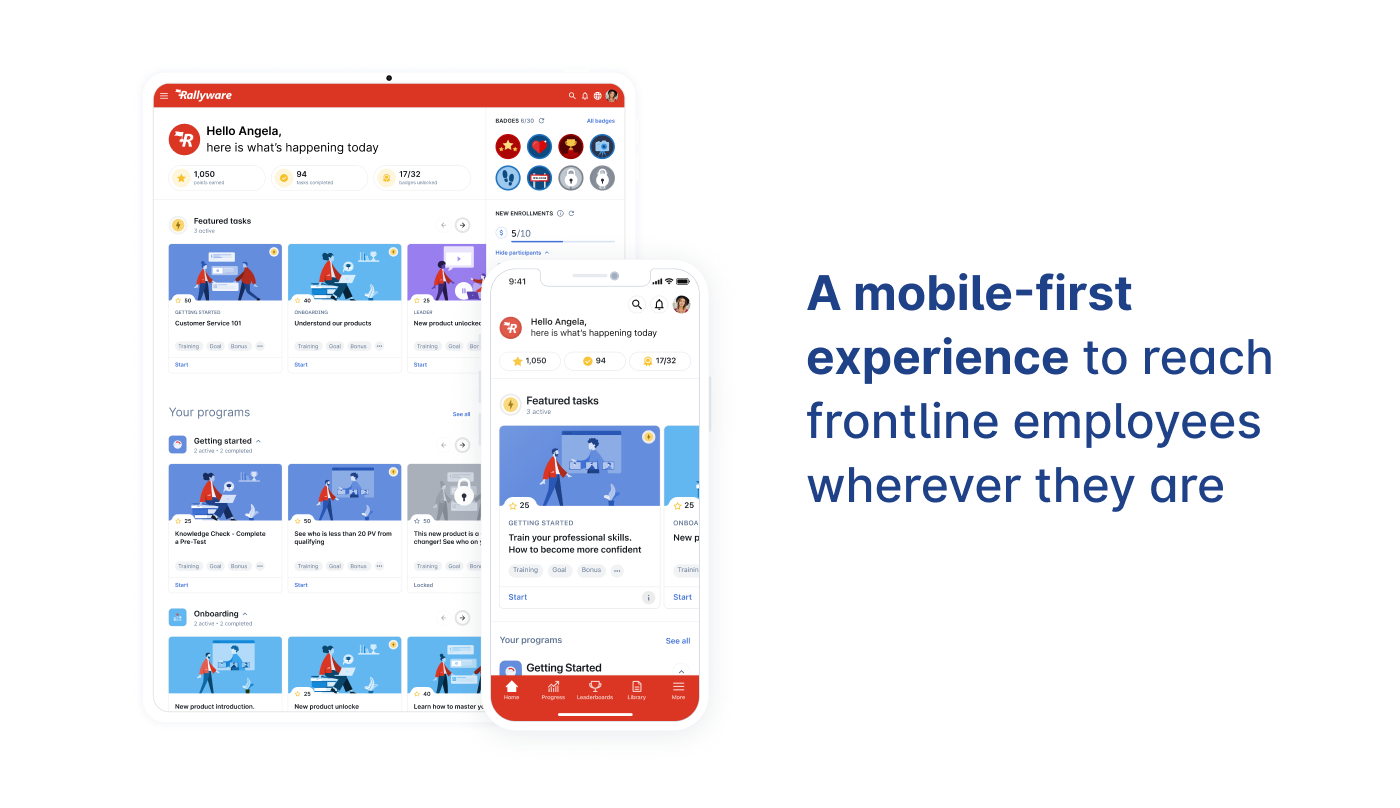 A mobile-first experience to reach frontline employees wherever they are