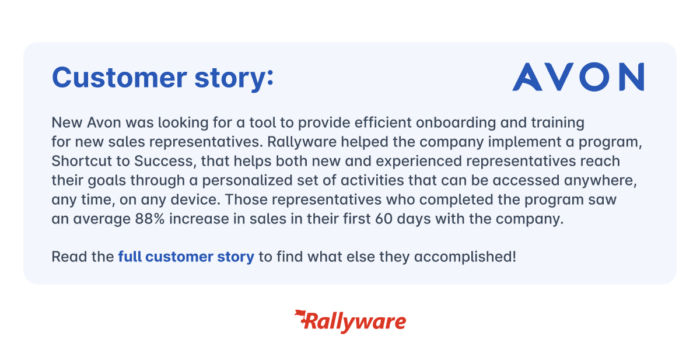 New Avon customer story about distributor training 