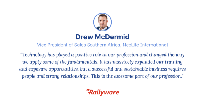 quote from direct selling leader Drew McDermid about field workforce management software 